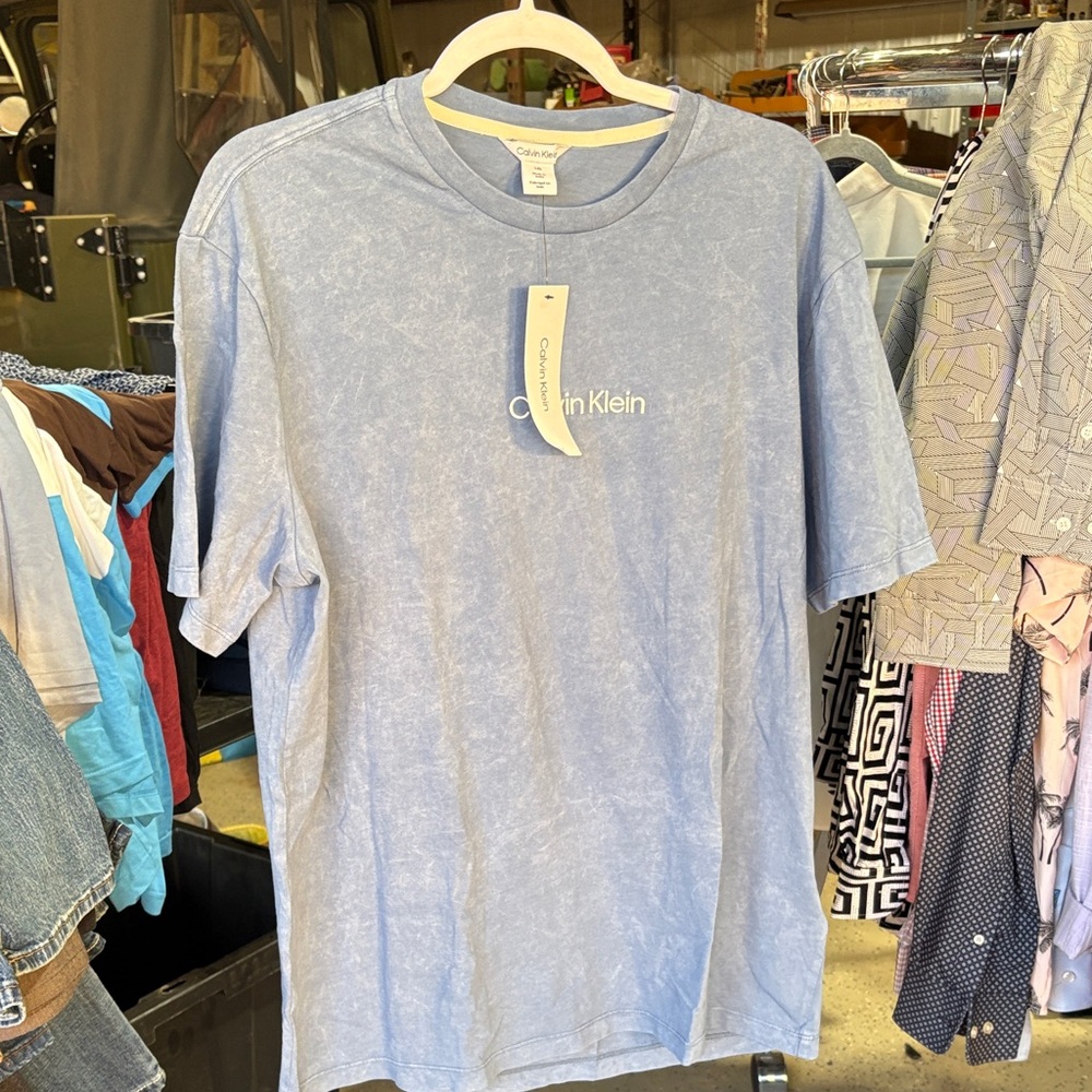 Calvin Klein Light Blue Short Sleeve Tee